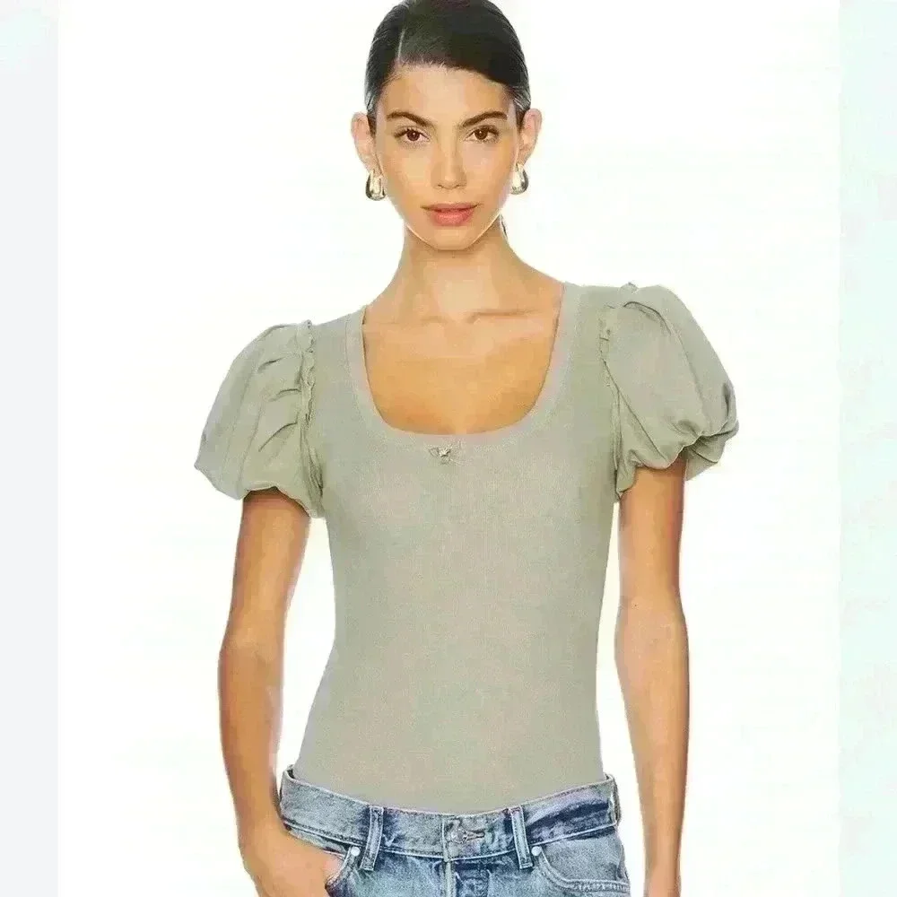 x Intimately FP Downtime Bodysuit In Laurel Oak